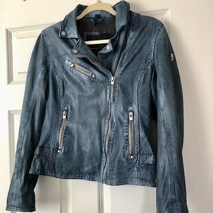 Sexy biker style leather jacket from Berlin, brand Mauritius.